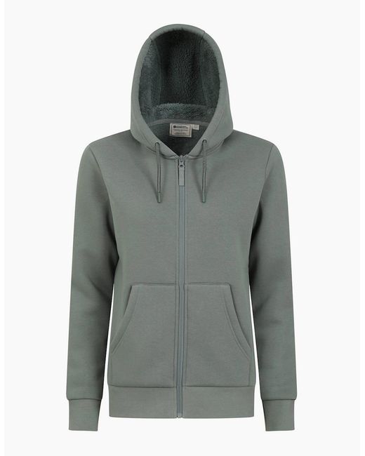 Mountain Warehouse Gray Ladies Dalton Sherpa Lined Full Zip Hoodie