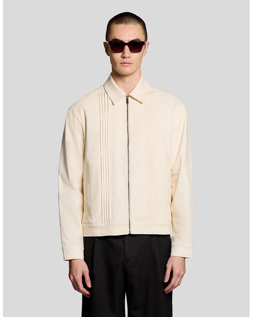 Lyle & Scott Natural Pintuck Zip-Through Jacket for men