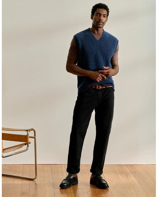 Oliver Sweeney Blue Alpaca Wool Blend Vest for men