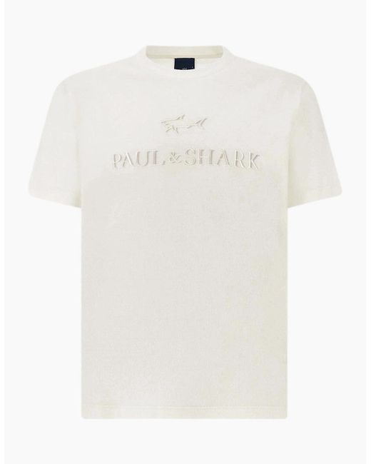 Paul & Shark White Chest Logo T-Shirt 108 for men