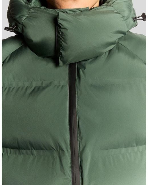 Lyle & Scott Green Heavyweight Hooded Puffer Gilet for men