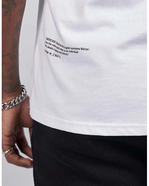 Mercier White Hybrid Badge T-Shirt for men