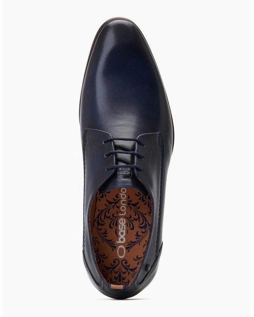Base London Blue Gambino Derby Shoes for men