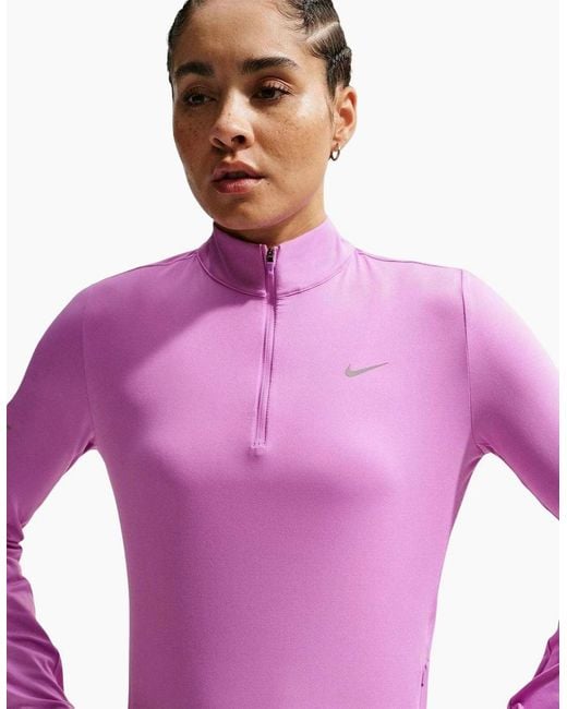 Nike Pink Ladies Swift Quarter Zip Running Top
