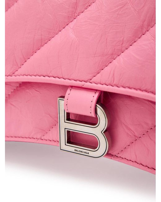 Balenciaga Pink Borsa A Spalla Crush Con Catena