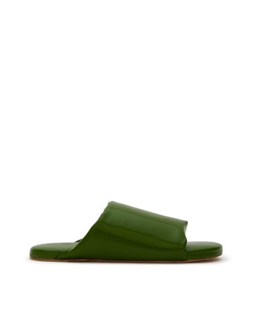Bottega Veneta Green Sandali Slippers Cushion Con Fascia Effetto Latex for men