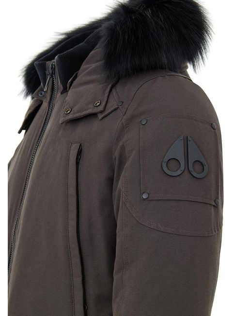 Moose Knuckles Black Giubbino Field Jacket for men