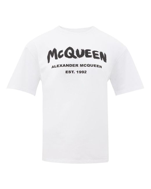 T-Shirt Bianca Mcqueen di Alexander McQueen in White