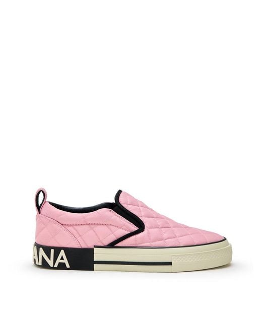 Dolce & Gabbana Pink Slip On Matélassé