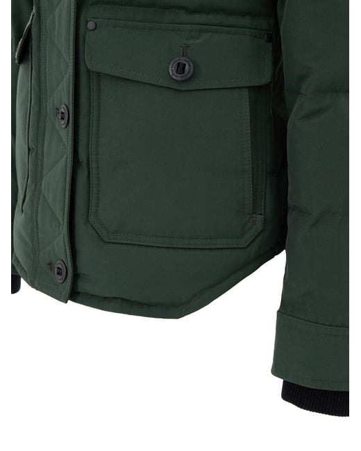 Moose Knuckles Green Field Jacket Imbottita