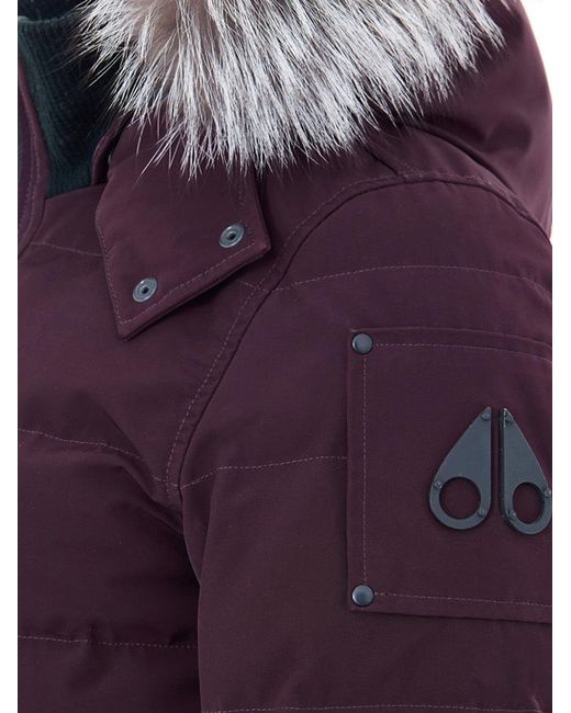 Moose Knuckles Purple Piumino Bomber