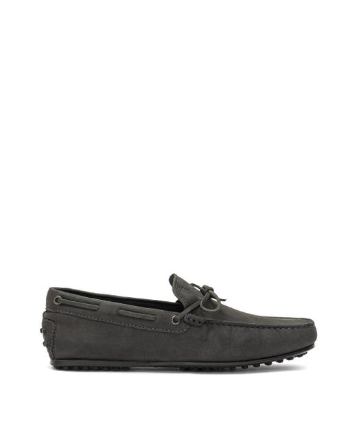 Tod's Black City Gommino Laccetto Moccasin for men