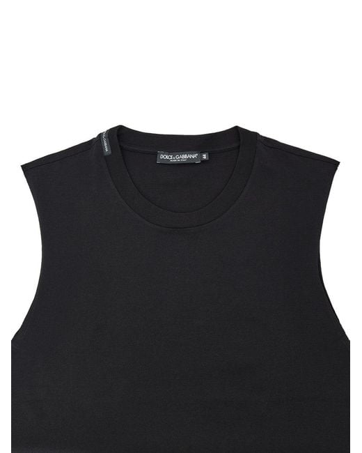 Dolce & Gabbana Black T-Shirt Smanicata for men