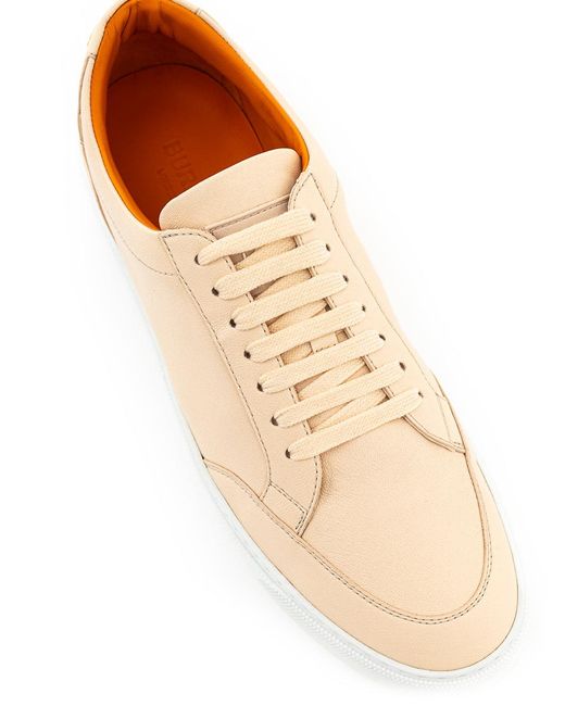 Burberry White Powder Leather Sneaker