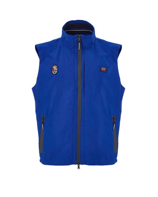 Paul & Shark Blue Giubbino Smanicato for men