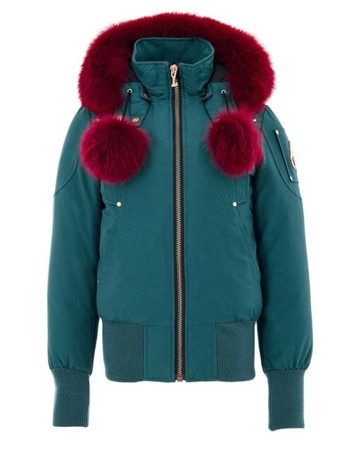 Moose Knuckles Blue Giubbino Bomber Imbottito