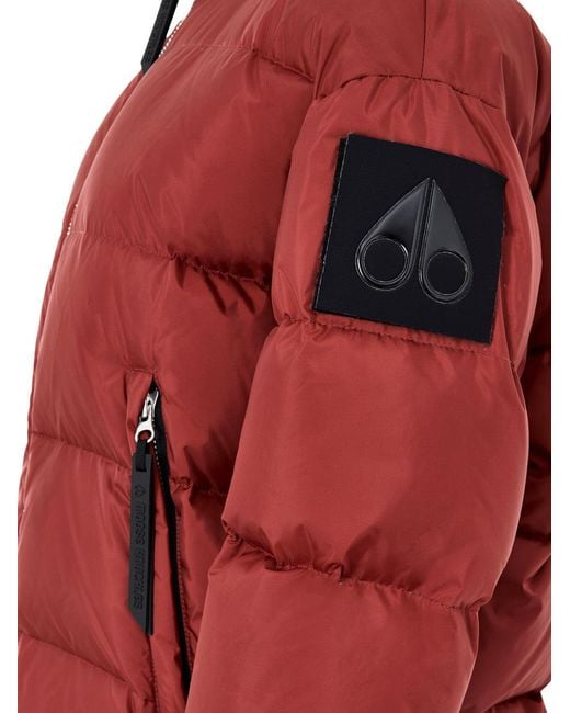 Moose Knuckles Red Giubbino Puffer Imbottito Ruggine for men