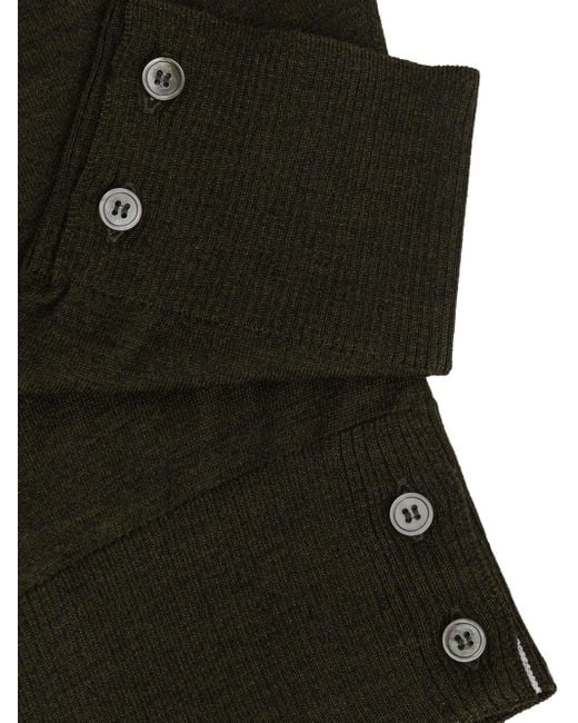 Thom Browne Green Crepe Sweater for men