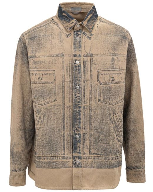 Dior Brown Over -Over Printing Overshirt for men