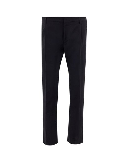 Valentino Blue Tailored Wool Blend Trousers for men
