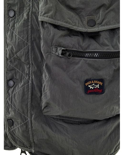 Paul & Shark Black Giubbino Smanicato for men