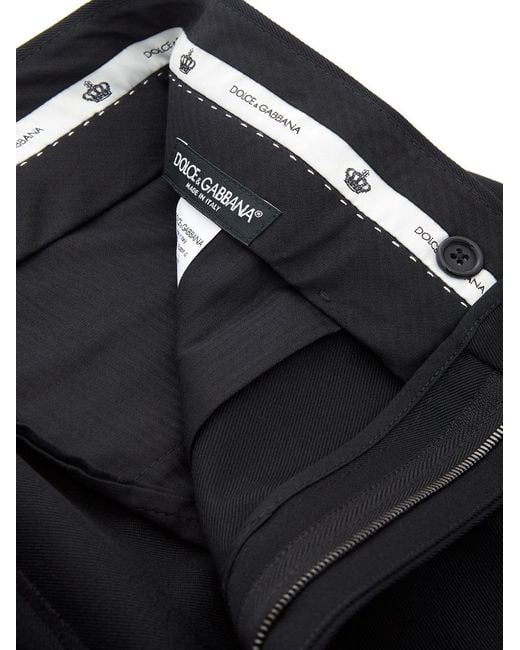 Dolce & Gabbana Black Elegant Trousers With Sweet Pleats & Gabbana for men