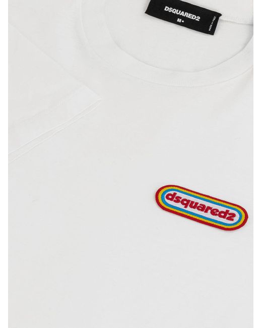 DSquared² White T-Shirt With Patch Logo