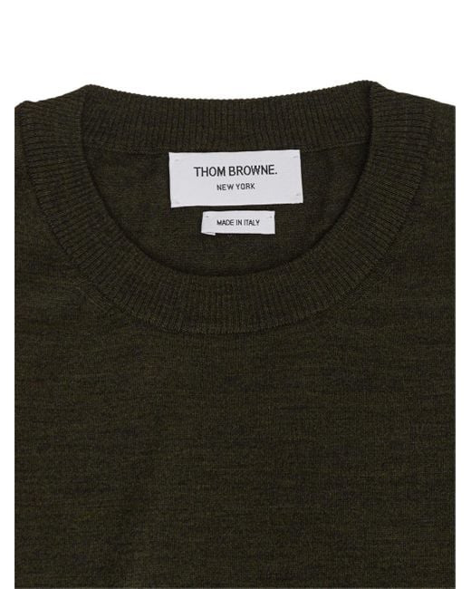 Thom Browne Green Crepe Sweater for men