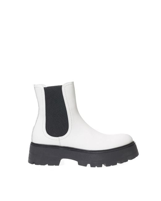McQueen White And Leather Boot