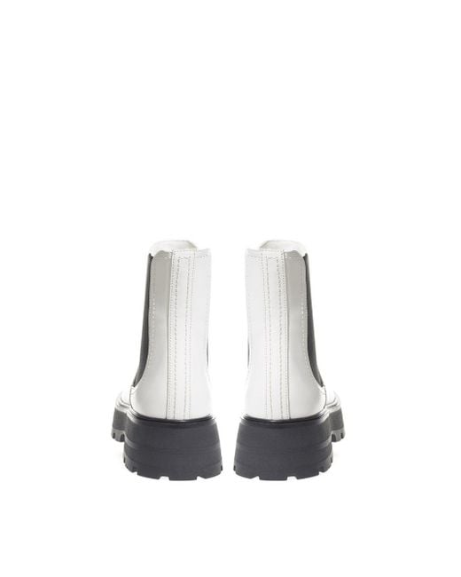 McQueen White And Leather Boot