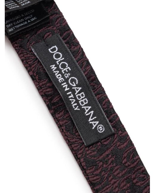Dolce & Gabbana Black Bow Tie With Silk Embroidery for men