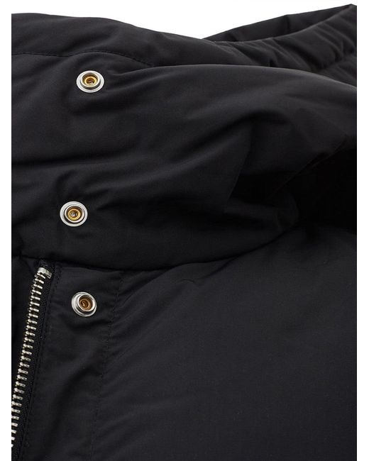Add Blue Reservable Long Quilted Jacket