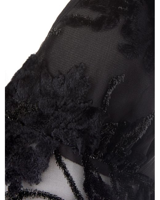 Lardini Black Long Embellished Dress With Petticoat
