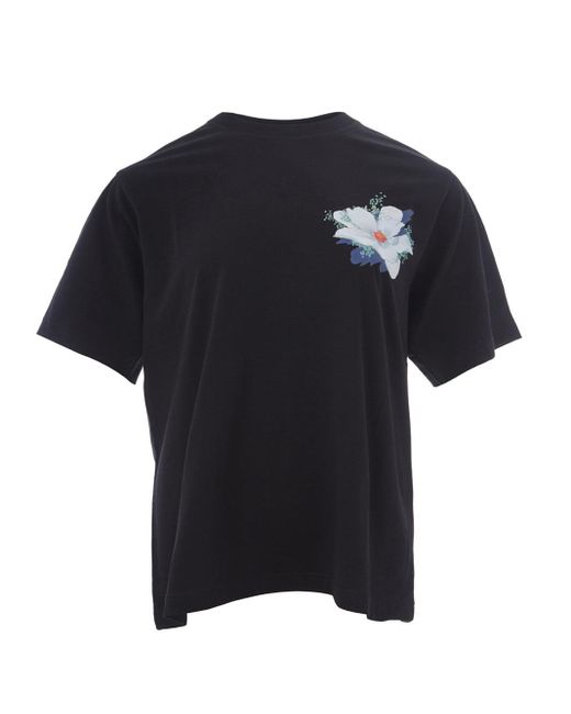 T-Shirt Con Stampa Fiore di KENZO in Black