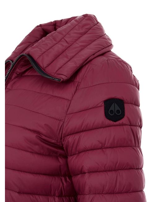 Moose Knuckles Red Piumino Lightweight Media Lunghezza