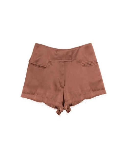 Tom Ford Brown Satin Shorts