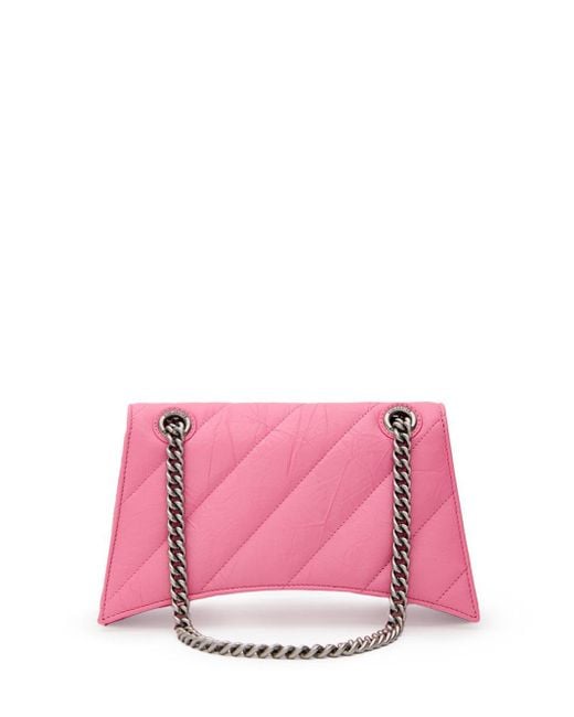 Balenciaga Pink Borsa A Spalla Crush Con Catena