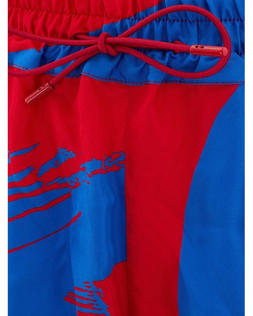 Bottega Veneta Blue Silk Blend Boxeur Shorts for men