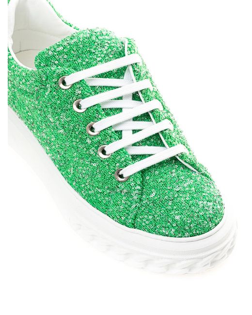 Casadei Green Leather Sneaker