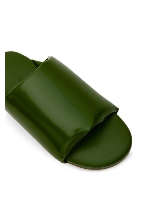 Bottega Veneta Green Sandali Slippers Cushion Con Fascia Effetto Latex for men