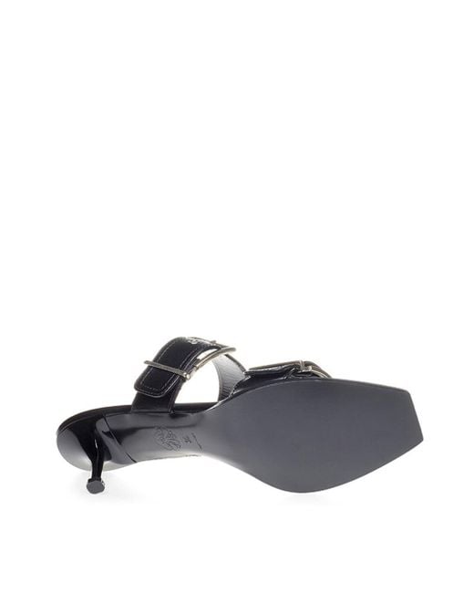 McQueen Metallic Sandal With Buckle