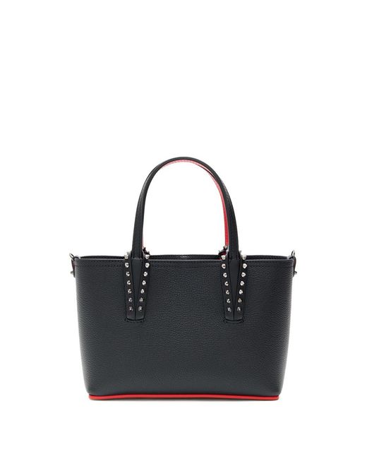 Christian Louboutin Black Borsa Mini Tote Cabata Nera