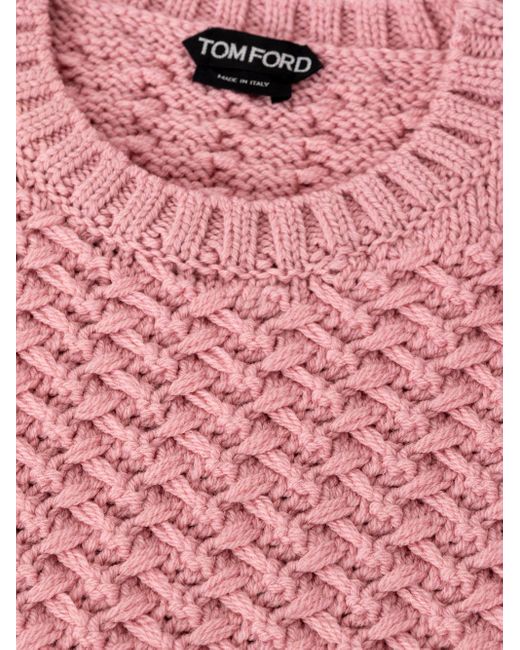 Tom Ford Pink Pullover Intrecciato