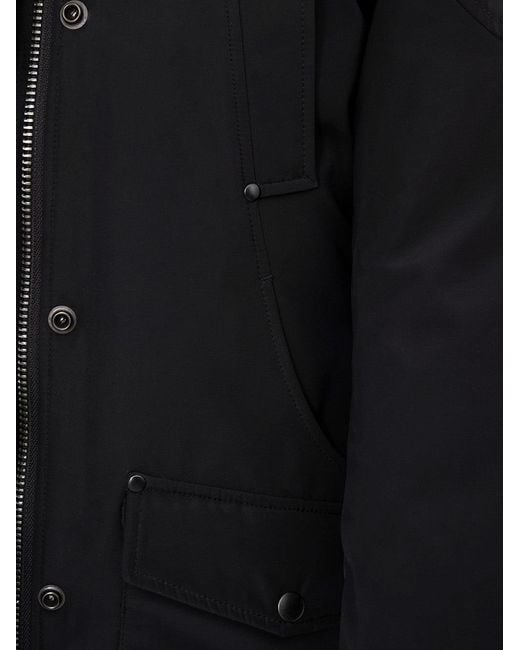 Moose Knuckles Black Field Jacket Con Cappuccio