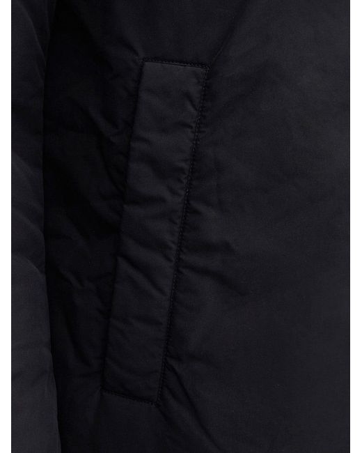Add Blue Reservable Long Quilted Jacket