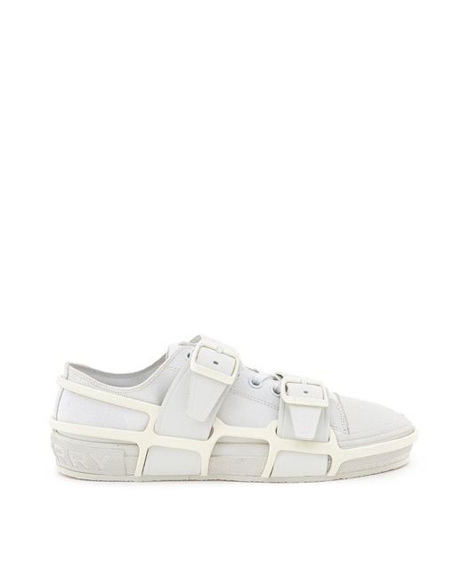 Burberry White Arthur Bucklestrap Sneaker for men