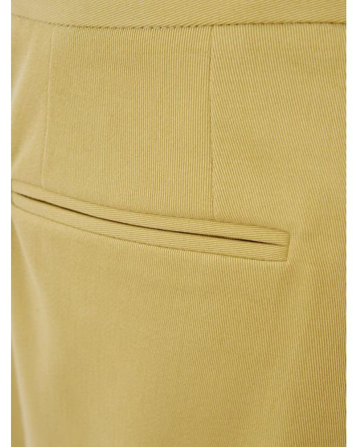 Lardini Yellow Cotton Chino Trousers