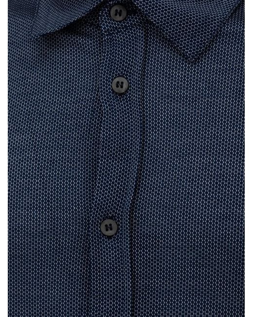 Canali Blue Long Sleeve Shirt for men