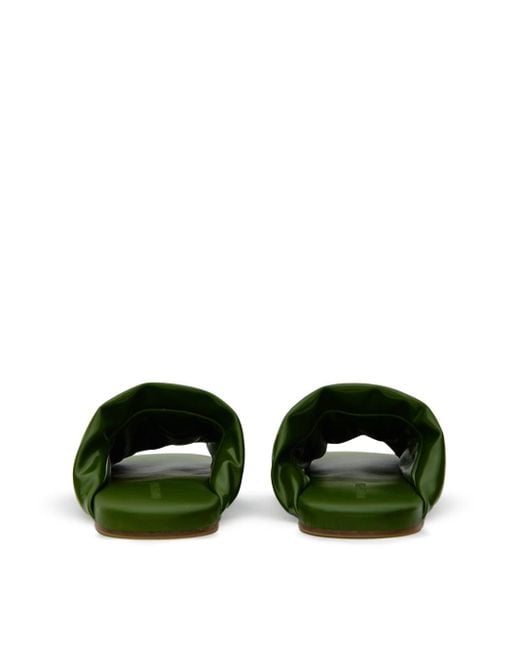 Bottega Veneta Green Sandali Slippers Cushion Con Fascia Effetto Latex for men