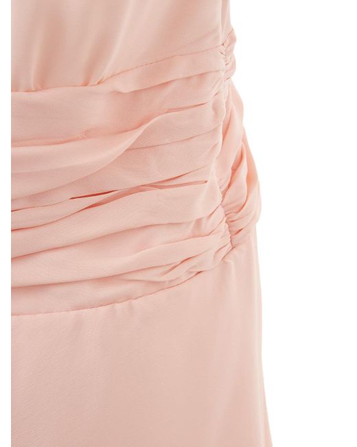 Abito Con Rouches di Lardini in Pink